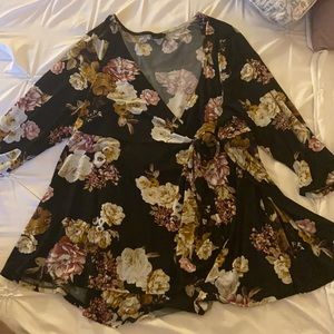 Torrid Floral Wrap Top